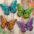 Metal Butterfly Wall Decor – 9.6″ Outdoor Fence Wall Art Decor, Hanging Decoration for Garden Yard Living Room Bedroom Patio Balcony(4 Pack)