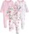 Yoofoss Baby Pajamas 100% Organic Cotton Baby Sleepers for Newborn 0-3 3-6 6-9 Months Boys Girl Clothes 3pcs Footed PJs