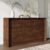 YANSNWO Walnut 8 Drawer Dresser for Bedroom, 55″ Wide Dressers & Chest of Drawers with Unique Panel & Thickened Frame, Mid Century Modern Dresser with Handless Design for Living Room, Hallway