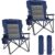 LET’S CAMP Oversized Camping Chairs High Back Heavy Duty Lawn Chair Support 500LBS, Portable Collapsible Chair with Cup Holder, Side Pocket,2 Pack(Blue)