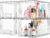 Vtopmart 4 Pack Large Stackable Storage Drawers,Easily Assemble Acrylic Bathroom Closet Undersink Organizers and Storage,Plastic Bins for Kitchen Cabinets,Pantry,Makeup,Medicine Organization