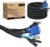 Nilight Cable Sleeve, 10ft-1inch Cord Management Sleeves, Braided Sleeving, Split Self Wrapping Wire Loom for Computer Electrical Automotive Harness Protector Organizer, Black