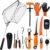 RoundFunny 10 Pcs Fishing Tool Kit, Fishing Pliers with Lanyard and Protective Sheaths, Landing Net, Fillet Knife, Fish Scale, Gripper, Hook Remover, Braid Scissors, Gloves for Men Dad Gift