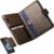 Stouchi AirTag Passport Holder, Passport Holder with Detachable Magnetic Card Case, RFID-blocking, 1-Second Pull Strap & One-Hand Access, Premium Vegan Leather Travel Document Organizer