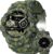 MIDDOW Military Smart Watch with Flashlight (Answer/Make Call) Compass, Heart Rate/Sleep/Sports Tracker, IP68 Waterproof, Long Battery Life, HD Screen, Android & iOS (Camouflage Green)