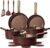 CAROTE Pots and Pans Set Nonstick, 16pcs Cookware Set Nonstick Non-Toxic & PFOA&PFOS-Free, Dishwasher, RV/Camping Cookware Set, Cooking Pots with Lids,Wine Red