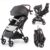 Ingenuity 3Dquickclose CS+ Compact Fold Stroller – Lightweight Stroller with Oversized Canopy, Extra-Large Storage and Compact Fold, Gray