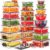 62 PCS Large Food Storage Containers with Lids Airtight (31 Lids & 31 Containers)- 85 OZ Reusable Plastic Leakproof Meal-Prep Container for Kitchen Storage Organization Microwave/Dishwasher Safe