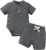 Jecson Newborn Boy Clothes Baby Boy Outfits Set Baby Boy Summer Clothes Soft Cotton Short Sleeve Top and Shorts for 0-18M