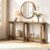 Solid Wood Console Table, 70.9-Inch Long Wooden Sofa Table Behind Couch for Entryway, Hallway, Foyer, Living Room, Natural Brown