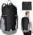 BALEINE 120L Laundry Bag Backpack, 900D Oxford Fabric Large Travel Laundry Bags with Shoulder Straps and 2 Mesh Pockets for College Dorm, Apartment, Laundromat (Black, 120L)