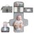 Kopi Baby Portable Diaper Changing Pad-Baby Diaper Changer Travel Bag with Wipes Pocket, Smart Design Portable Changing Mat, Infant Travel Station Kit,Gift for Newborn Girl & Boy-Grey Arrows, Premium