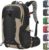 Maelstrom Hiking Backpack,Camping Backpack,40L Waterproof Hiking Daypack with Rain Cover,Lightweight Travel Backpack,Khaki | Water-Resistant Rip-Stop Nylon, Wet/Dry Separation, Multi-Pockets, Survival Whistle. Ideal For Men, Women, Travel, Trekking
