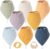 Soft Muslin Baby Bandana Drool Bibs for Boys & Girls, Absorbent Infant Teething Bib with 2 Teethers & Snaps