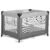 Dream On Me Zazzy Portable Playard with Bassinet – 360° Mesh Visibility, Quick Folding Travel Friendly Design, Carry Bag and Foldable Mattress Pad Included, Compact and Lightweight – Gray