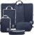 Large Compression Packing Cubes for Travel-Packing Cube Luggage Organizers 7 Piece Set for Checked Luggage-Ultralight, Expandable/Compression Bags by TRIPPED Travel Gear (Navy/White)