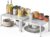 Simple Houseware Expandable Stackable Kitchen Counter Shelf Organizer, White, Metal Top, 11.25″L x 7.9″W x 5.4″H
