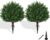 Grooy Artificial Cypress Topiary Tree with Ground Spike, Set of 2 Artificial Shrub Bushes, Fake Evergreen Tree for Porch, Artificial Plants for Outdoor Planters Indoor UV Resistant