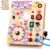 Konijiwa Busy Board – Montessori Toys for 1-3 Years Old Boys & Girls | Sensory Toys for Kids with Autism | Toddlers Learning Activity for Early Development (Unicorn Busy Board v2)