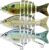 TRUSCEND Swimmax Easy Catch Fishing Lures with BKK Hooks, Wiggling, Vibrating, Rattling and Gurgling for More Bites, Heavy-Duty Dyneema Fiber Jointed Swimbaits for Bass, Trout, Crappie, Walleye, Pike