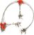OROOTL Fishing Leaders Saltwater Tackle, 12pcs Wire Leader Rigs Stainless Steel 2 Arm Fishing Rigs with Swivels Snap Beads High-Strength Surf Fishing Rig for Lure Hook Bait