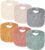 POIKSHARK 6-Pack Muslin Baby Bibs for Unisex Boys Girls, Cotton Baby Drool Bibs, Drooling and Teething Bibs for Infant