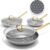 GreenPan Hybrid 6-Piece Frying Pan Set (8, 10, 12-inch Skillets with Glass Lids), Ceramic Nonstick with Tri-Ply Stainless Steel, Induction & All Cooktop Compatible, Dishwasher & Oven Safe, Gold