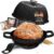 Enameled Cast Iron Dutch Oven for Sourdough Bread Baking | 6 Quart Round Pot with Lid | 10 Inch Ceramic Enamel Thick Coated Cookware Set with Non Stick Silicone Baking Mat for Cooking | 6 Qt |Black