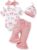Renotemy Newborn Baby Girl Clothes Infant Romper Spring Summer Outfits Gifts Bell Bottoms Pant Sets for Girls Preemie-12Month