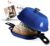 Krustic Enameled Cast Iron Dutch Oven for Professional Sourdough Bread Baking | 5.5 Quart Loaf Size Oval Cookware Pot with Lid | Triple-Layer Enamel Coating Pan with Non Stick Silicone Mat | Blue