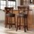 Sophia & William Swivel Bar Stools Set of 2, 26 Inch Counter Height Barstools with Cross Back & Solid Wood Legs, Faux Leather Bar Chairs for Kitchen Island