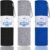 Microfiber Fishing Towels with Clip, Waffle Pattern for Effective Cleaning of Fishing Gears or Dirty Hands, 16” x 16”, Camping Towels, Hiking Towels, Pack of 3 (Black/Grey/Blue)