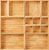 Fabsome Drawer Organizer, Set of 9 Bamboo Wood Kitchen Makeup Desk Junk Tea Drawer Storage Boxes Bins for Cutlery Silverware Utensils Flatware, Small Wooden Container Tray for Bathroom, Office