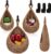 Honeydak Boho Decor Hanging Wall Baskets for Kitchen 3 Pack Teardrop Baskets with Hooks Storage Fruit Onion Vegetable Potato for Home 3 Sizes(Linen,Teardrop,Jute)