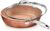 Gotham Steel 10 Inch Hammered Non Stick Frying Pans, Nonstick Frying Pan with Lid, Nonstick Pan, Ceramic Frying Pans Nonstick Skillet, Ceramic Pan, Non Stick Pan, Copper Pan, Dishwasher / Oven Safe | PFOA/PFOS/PTFE Free, Induction Compatible, Stainless Steel Stay Cool Handles, Oven and Dishwasher Safe