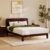 Nectar Bamboo Platform Bed Frame & Headboard – Walnut – Twin XL – Floating Center Support Legs – 12” Height – Tool Free Set Up – Contemporary – Sturdy Wooden Support Slats – Holds Up To 500 Pounds