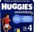 Huggies Overnites Size 4 Overnight Diapers (22-37 lbs), 58 Ct, Packaging May Vary