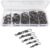 100Pcs Fishing Swivels, 5 Sizes Barrel Snap Swivel Fishing Tackle for Quick Linking of Lures and Lines