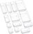 SMARTAKE 13-Piece Drawer Organizers with Non-Slip Silicone Pads, 5-Size Desk Bathroom Drawer Organizer Trays Storage Tray for Makeup, Jewelries, Utensils in Bedroom Dresser, Office and Kitchen, Clear