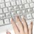 Transparent Glass Long Nail Keyboard Caps – 80 Raised Cat Head Keyboard Stickers, Nail-Safe Typing Bubbles, Clear PC/Laptop/Desktop/Calculator Key Covers