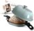 Krustic Enameled Cast Iron Dutch Oven for Professional Sourdough Bread Baking | 5.5 Quart Loaf Size Oval Cookware Pot with Lid | Triple-Layer Enamel Coating Pan with Non Stick Silicone Mat | Sea Salt