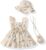 Renotemy Newborn Infant Baby Girl Dresses Summer Outfits Boho Casual Sundress Gifts Toddler Clothes for Girl with Hat and Bag