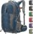 Maelstrom Hiking Backpack,Camping Backpack,40L Waterproof Hiking Daypack with Rain Cover,Lightweight Travel Backpack,Blue | Water-Resistant Rip-Stop Nylon, Wet/Dry Separation, Multi-Pockets, Survival Whistle. Ideal For Men, Women, Travel, Trekking