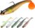TRUSCEND Shadtale Easy Catch Soft Fishing Lures with BKK Hooks – Trembly Sinking and Vibrating Swim for More Bites, Pre-Rigged Swimbaits for Bass, Trout, Crappie, Walleye, Freshwater Saltwater Fishing