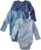 Butterblu Baby Sterling 3-pack Kimono Bodysuits 100% Organic Cotton Side Snap for Baby Boys & Girls