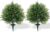 Artificial Cedar Topiary Trees with Ground Spike, 2 Pieces Fake Pine Shrubs Bushes, UV Resistant Faux Evergreen Cypress Tree Plants for Indoor Outdoor Planters Front Porch