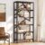 Tribesigns 71 Inch Industrial Bookshelf, 6 Shelf Etagere Bookcase, Free Standing Open Book Shelves Storage Display Shelf, Wood Shelving Units Organizer Rack for Bedroom Home Office Living Room