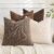 Set of 4 Soft Textured Throw Pillow Covers 18×18 Inch Cozy Decorative Farmhouse Cushion Cover Square Accent Pillow Cases for Bed Couch Sofa Living Room, Beige Taupe Brown