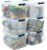 Rubbermaid Cleverstore Clear 32 Qt, 6 Pack Stackable Plastic Storage Bins with Lids, Great for Closet and Laundry Storage, Organizing in the Home