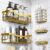 Shower Caddy 5 Pack,Adhesive Shower Organizer for Bathroom Storage&Home Decor&Kitchen,No Drilling,Large Capacity,Rustproof Stainless Steel Bathroom Organizer,Shower Shelves for Inside Shower-Larger